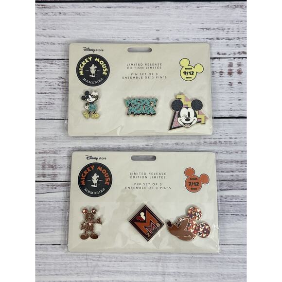 Disney Store Mickey Mouse Memories Series 7 and Series 9 Pin Sets - Picture 1 of 11